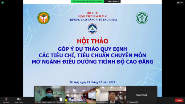 Hội thảo góp ý quy định các tiêu chí, tiêu chuẩn chuyên môn mở ngành điều dưỡng trình độ cao đẳng